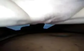 Fucking a busty babe hard in missionary position