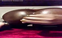 Black guy shitting and masturbating