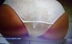 Shitting in white panties