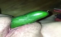 Peeing on a cucumber