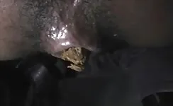Black girl shitting in close up
