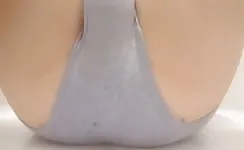 Shitting in grey panties