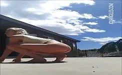 Hot girl shitting many times