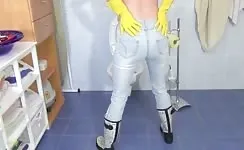 Shit and piss in tight jeans