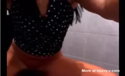 Dark haired girl smears shit on nude body