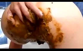 Woman dumps a filthy load