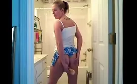 Petite Babe Drops a Nasty Shit