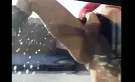 Dirty MILF drops a nasty poop outside