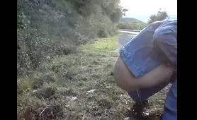 Mature guy drops a nasty pee load
