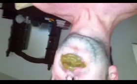 Man eats a nasty turd