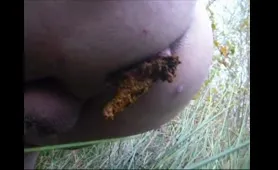 Curvy Dude Shits Outdoor