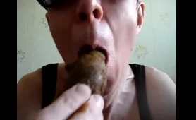 He Gets a Mouthful of Shit