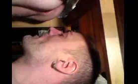 Two gay friends poop together