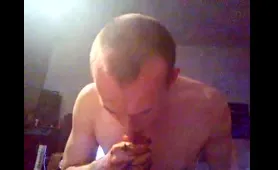 Man Sucks a Big Dildo