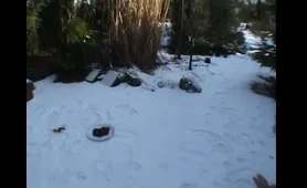 Curvy Dude Dumps in the Snow