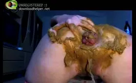 Woman drops a dirty load in her panties