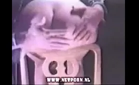 Lady Shits in a Chair