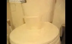 Petite Woman Poops in Plastic