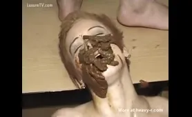 Hottie Gets Covered in a Load of Crap