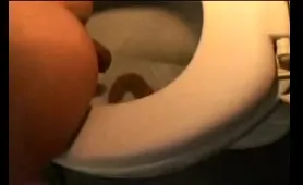 Lady Shits Softly into Toilet