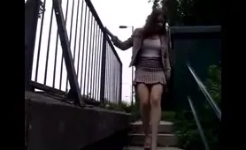 Woman Pisses on the Street