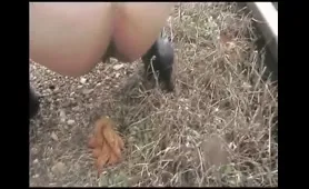 Woman Poops on Railway