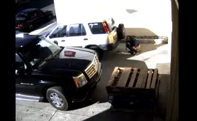 Woman Poops in Parking Lot