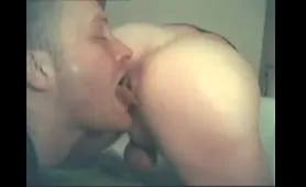 Amateur gay boy poops and licks Ass