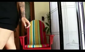 Hairy Amateur Pees on Floor