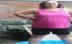 German babe shitting