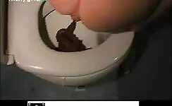 Hot blonde babe shitting