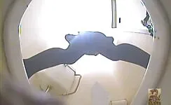 Spying on a sexy teen shitting