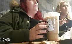 Two sexy girls poop by turn