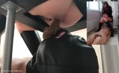 Using homemade toilet to feed husband