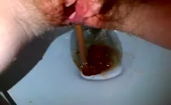 Teen on period shitting