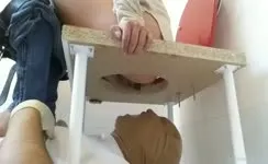 Shitting a lot on slave's face