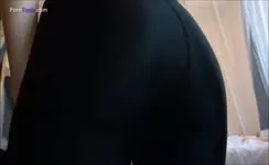 Teasing with her ass during panty poop