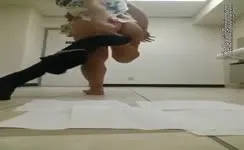 Sexy teen shits on bathroom floor