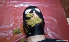 Creamy shit on slave's face