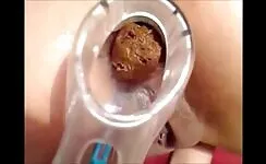 Crazy milf did a mess butt cheeks