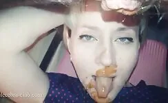Liquid shit in girlfriend's mouth