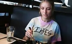 Gorgeous and sexy blonde urinated