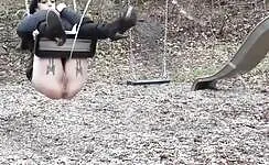 Peeing while on the swing
