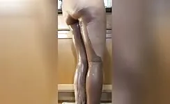 Pissing herself washing the dishes