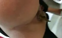 Hot chick pooping messy load 