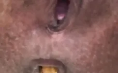 Black booty slut poops heavy load 