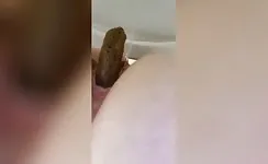 Dirty amateur pooping wife 