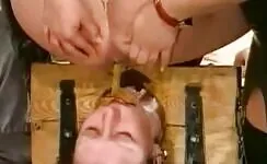 Scat slave enjoying fresh cream 