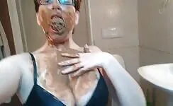 Shit in her mouth and on her face 