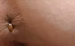 Twitching asshole pooping closeup 